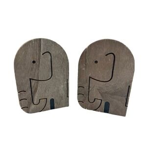 Real Living Urban Studio Wooden Elephant Bookends Minimalist Nursery Decor